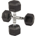 BalanceFrom Rubber Encased Hex Dumbbell – Black Cast Iron Weight
