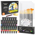 Shuttle Art 46-Piece Acrylic Paint Set - 30 Colors with Brushes & Canvas