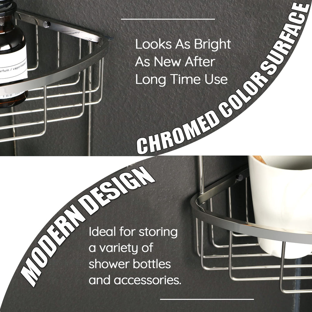 SAYAYO 2-Tier Corner Shower Caddy | SUS304 Stainless Steel Shelf