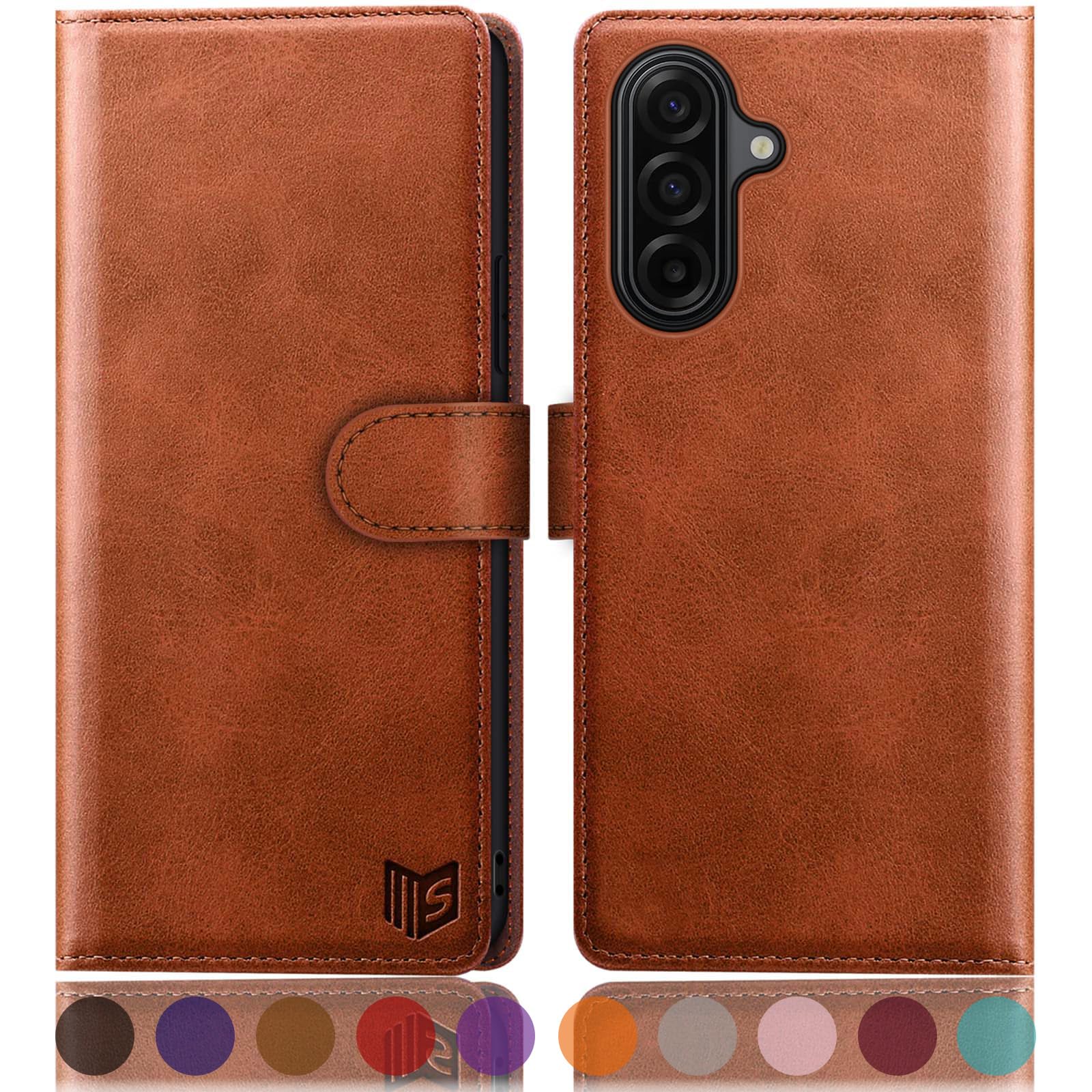 SUANPOT Samsung Galaxy A17 Case – RFID Blocking PU Leather Wallet Cover