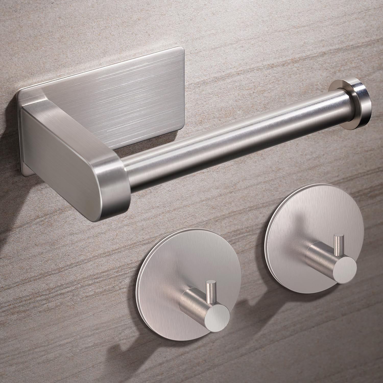 Aikzik Toilet Roll Holder | 304 Stainless Steel Self Adhesive Set