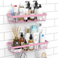 DIFULI Shower Caddy 2 Pack | Pink No-Drill Adhesive Bathroom Shelves