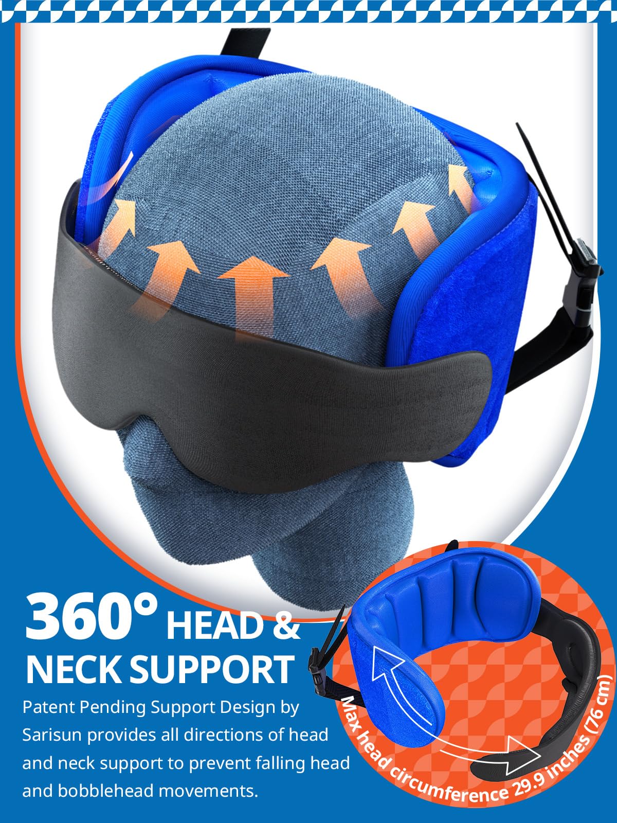 SARISUN Travel Pillow with Strap, Airplane Foot Hammock for Long Flights - image 5