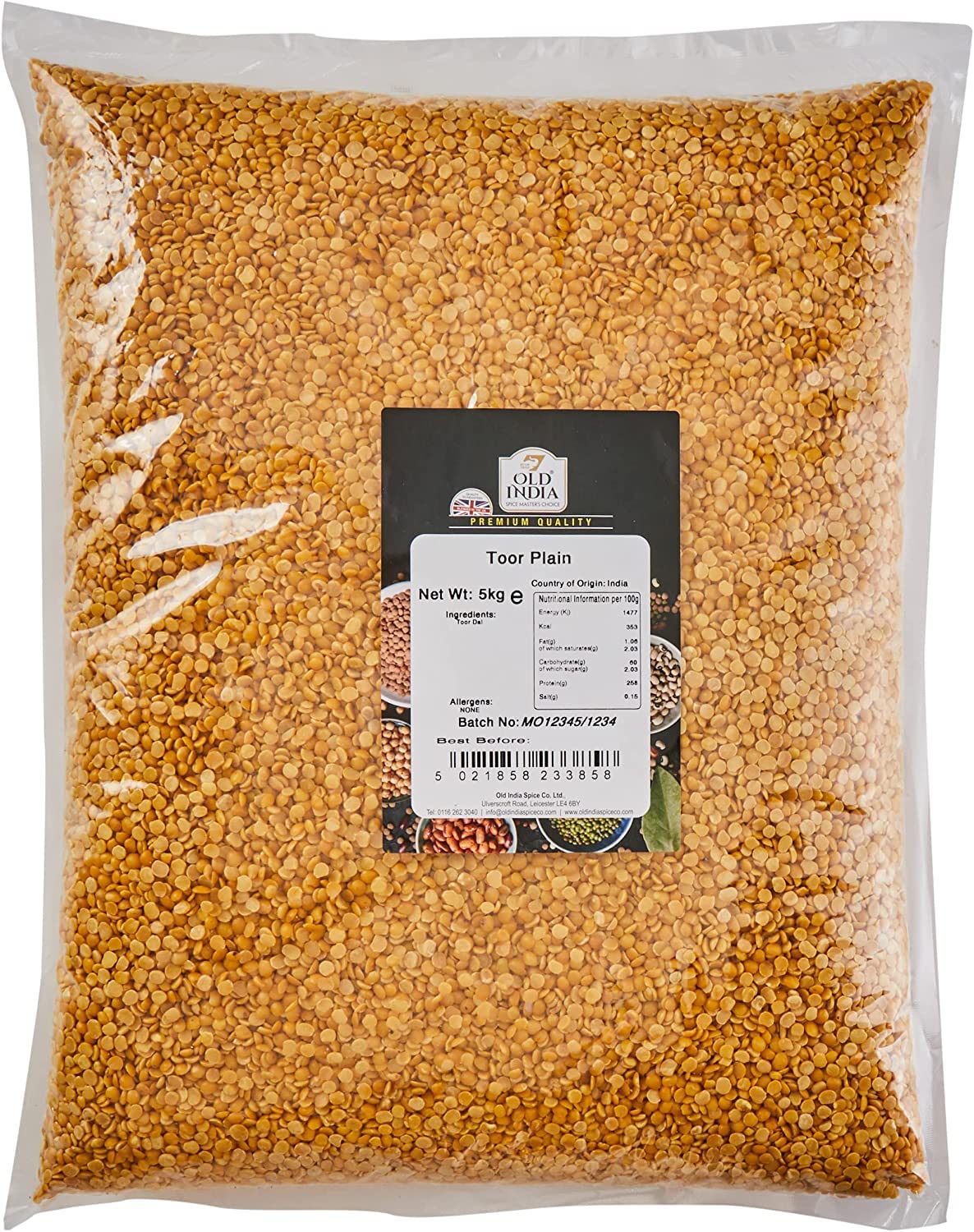 Old India Toor Dal Plain – Premium Indian Pulses and Legumes, 5 kg