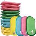 12 Pack Reusable Kitchen Sponges – Washable Microfiber Scrubbers