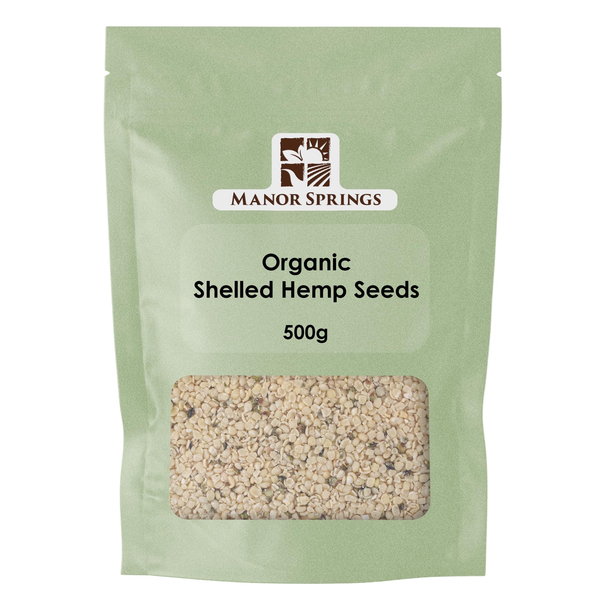 Manor Springs Organic Shelled Hemp Seeds – 500g Vegan Plant Protein