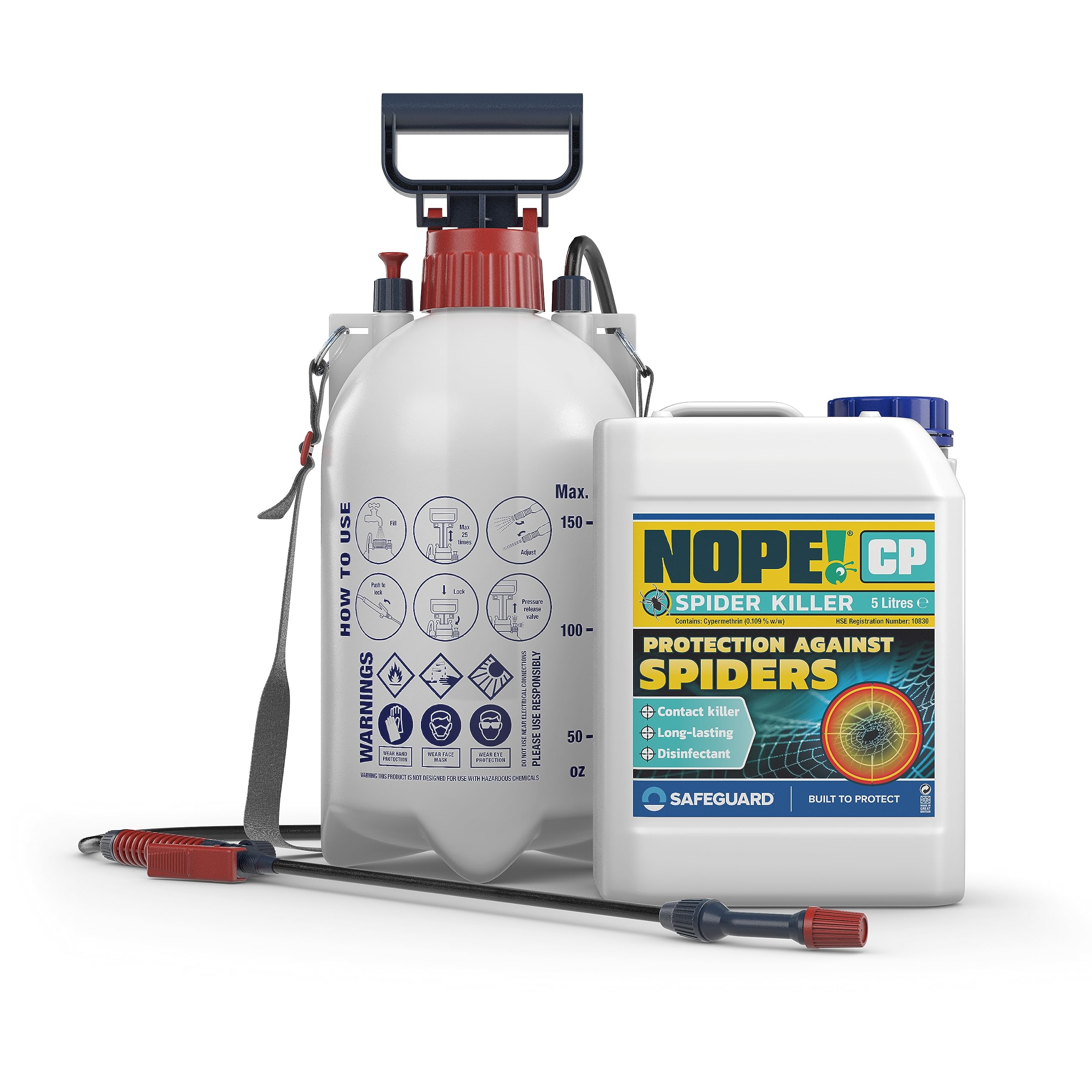 NOPE! CP Spider Killer Spray & 5L Sprayer | Odourless Residual Treatment
