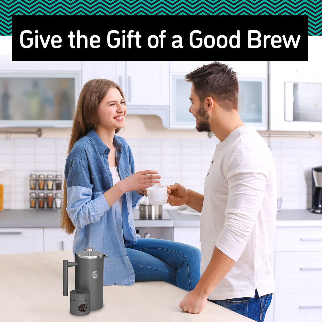 Coffee Gator 1L French Press – Insulated Stainless Steel Coffee Maker