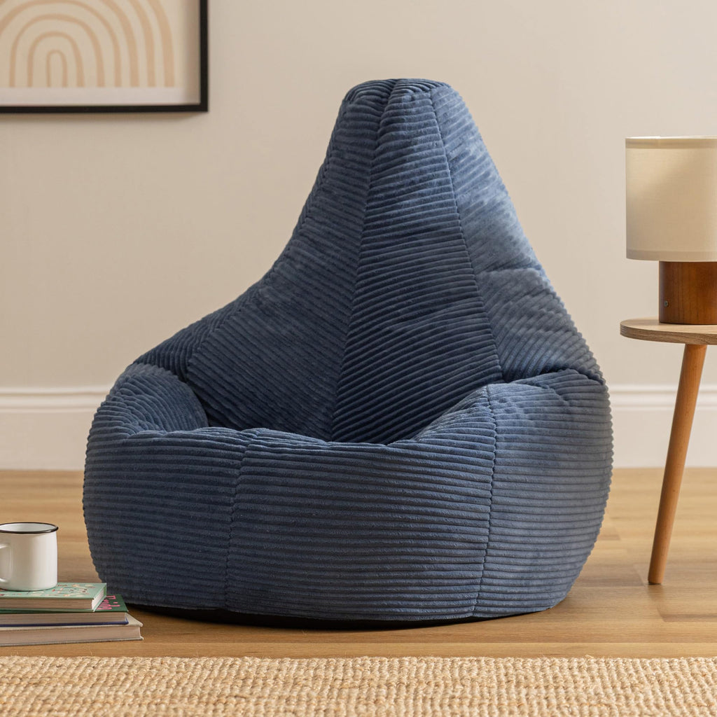 icon Dalton Cord Bean Bag with Filling Included, Blue - image 3