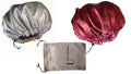 U4T Silk Bonnet for Sleeping - 2 Pack Adjustable Satin Hair Wrap Set