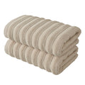 BERIBO Cloud Turkish Towel Set 100% Cotton 620gsm Sandstone, 2 Hand Towels - image 1