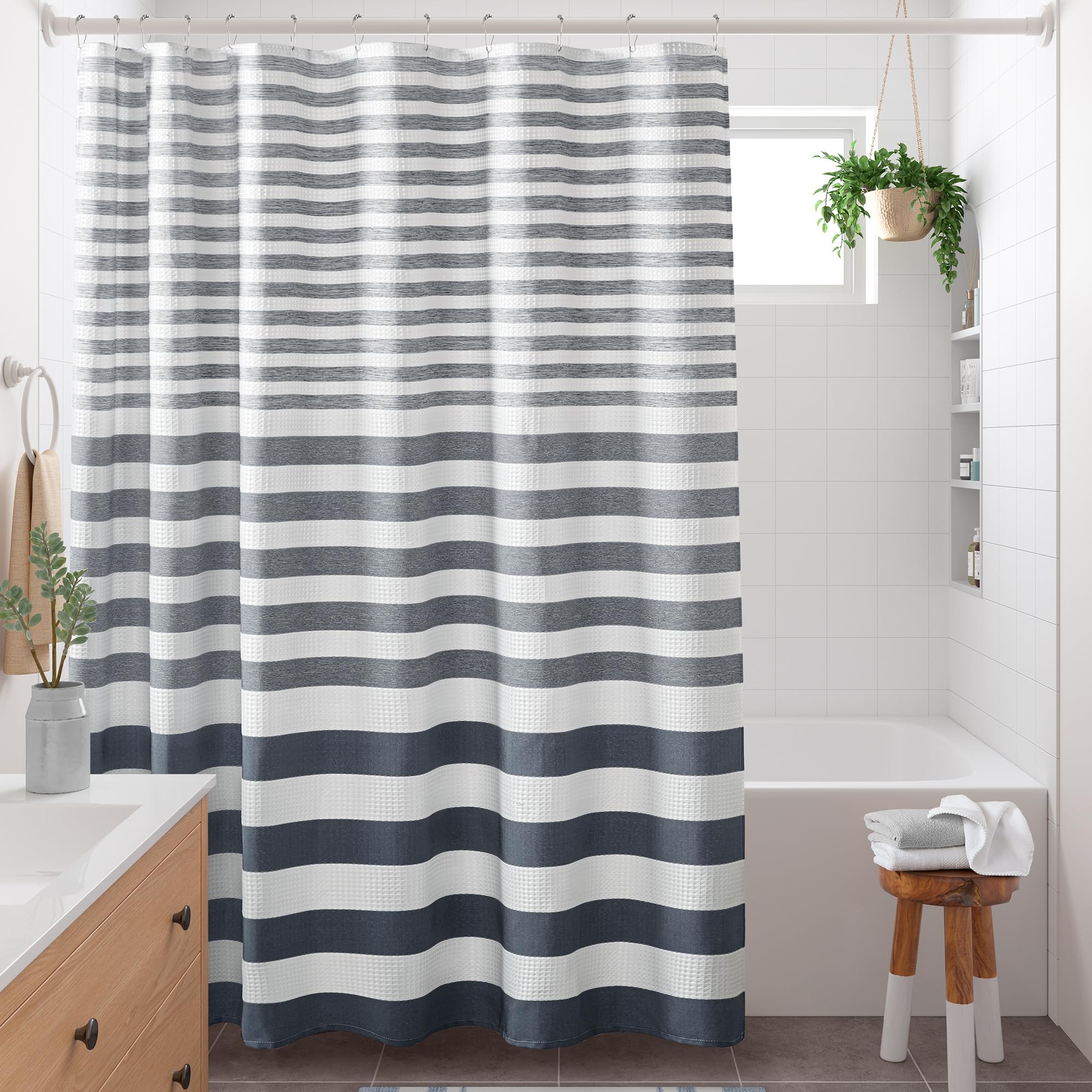 Madison Park Spa Waffle Weave Shower Curtain – Ombre 3M Scotchgard
