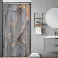 Marble Shower Curtain – Grey & Gold Waterproof Polyester