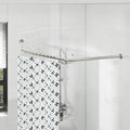 Jolof Store Diamond Corner Shower Curtain Rod – Stainless Steel Curved Rail
