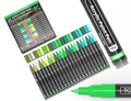Acrylic Paint Pens | 22 Green Tones | 0.7mm Extra Fine Tip