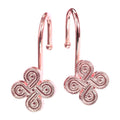 Rose Gold Shower Curtain Hooks – Rust Proof Flower Metal Rings
