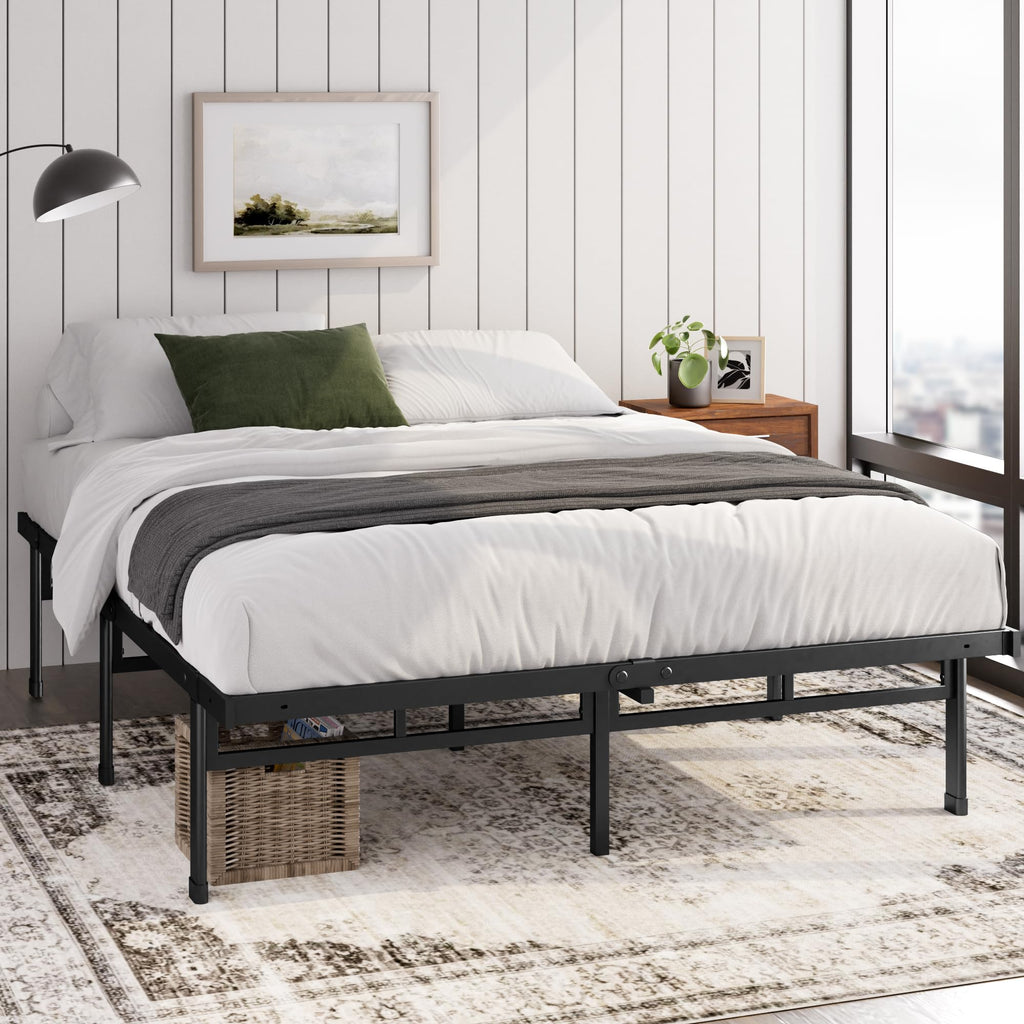 ZINUS Justin Metal Double Bed Frame | 135x190cm Steel Slat Support