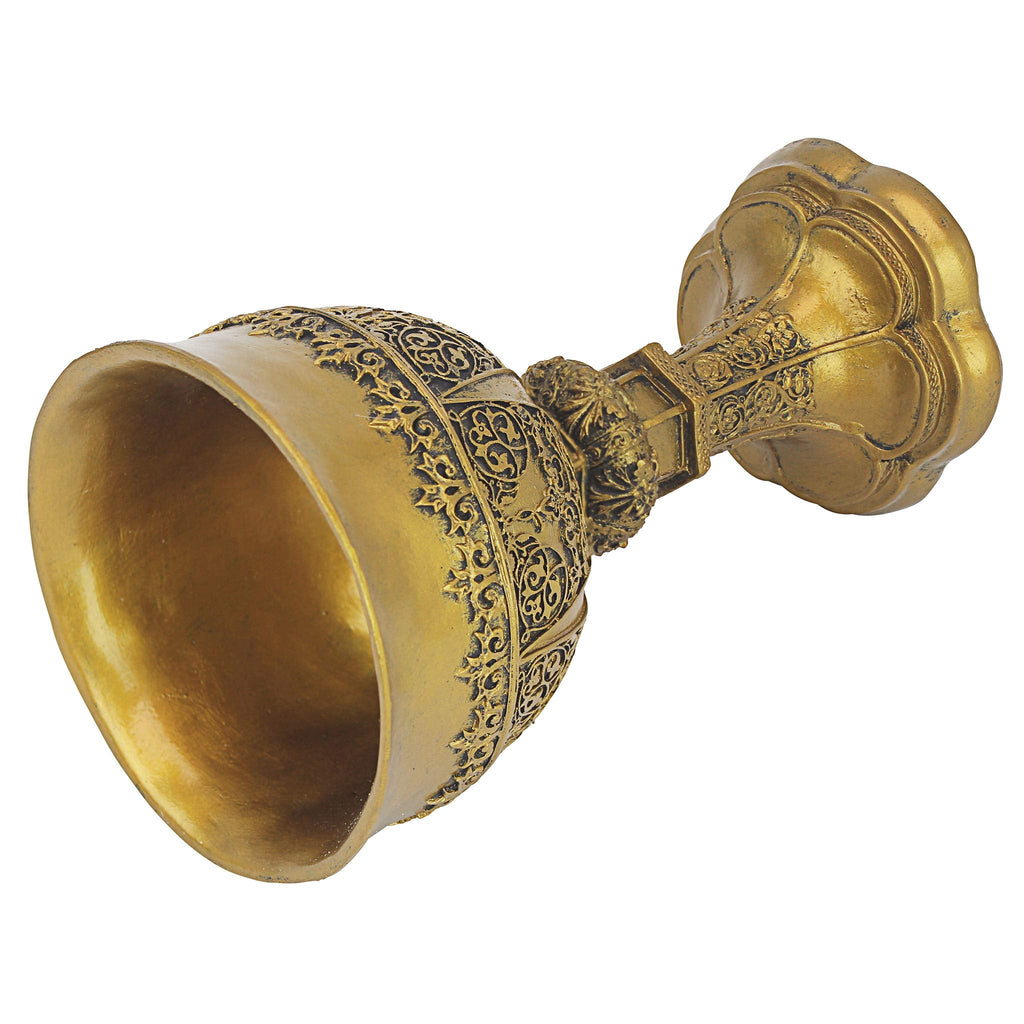 Design Toscano King Arthur Medieval Golden Chalice - Gothic Goblet Decor
