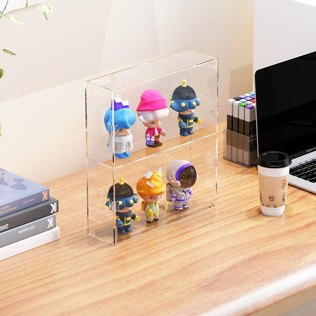 UoYeet Acrylic Display Cabinet for Both Wall Mount and Desktop Showcasing, 2 Layer Clear Display Case for Mini Toys, Pop Figurines - image 3