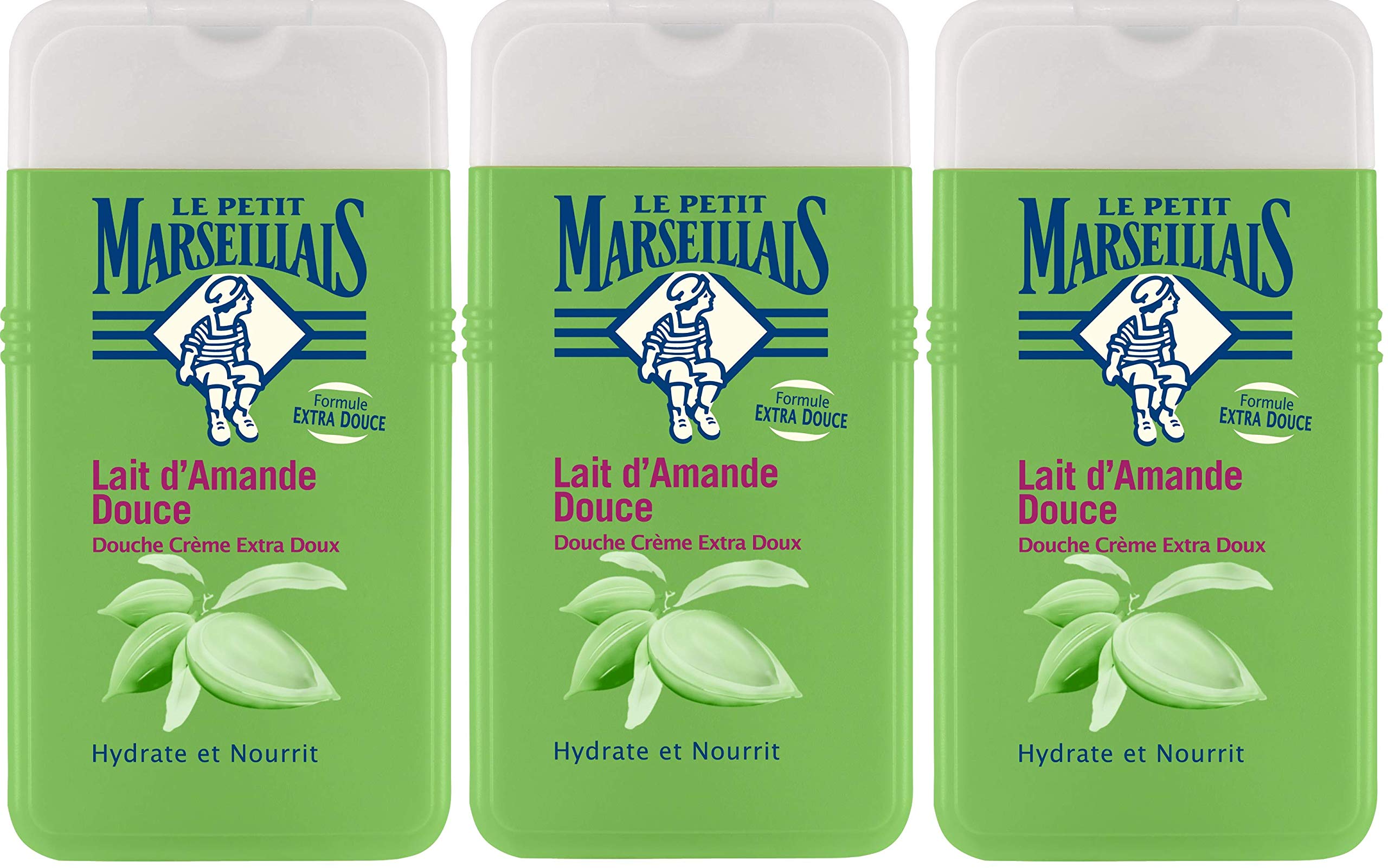 Le Petit Marseillais Sweet Almond Milk Shower Gel - 250ml (3 Pack)