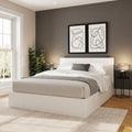 GFW Classic Faux Leather Ottoman Storage Bed | Small Double - White