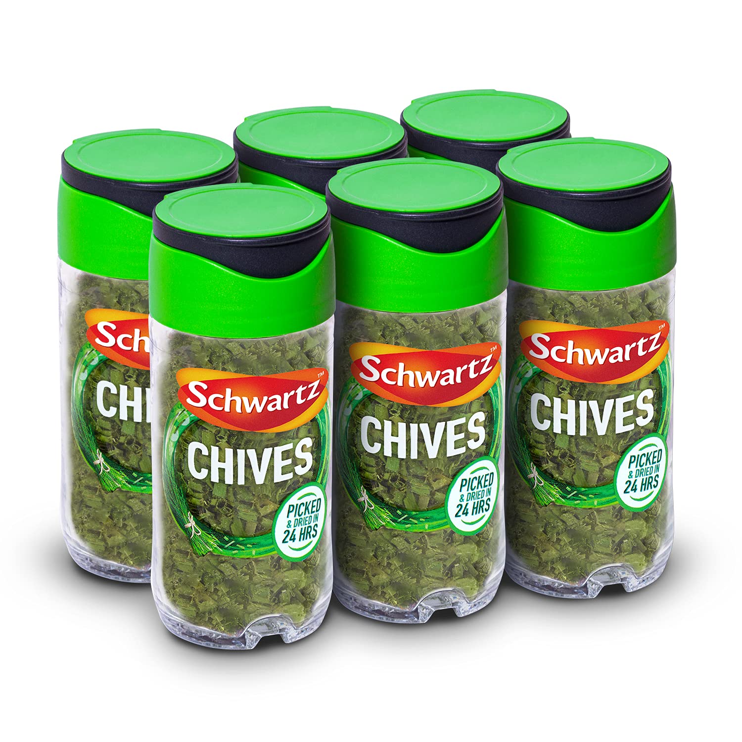 Schwartz Dried Chives | 1g Jar | Pack of 6 | Versatile Culinary Herb
