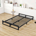 VECOCHO 4ft6 Double Bed Frame | Low Profile Metal Platform Base – Black