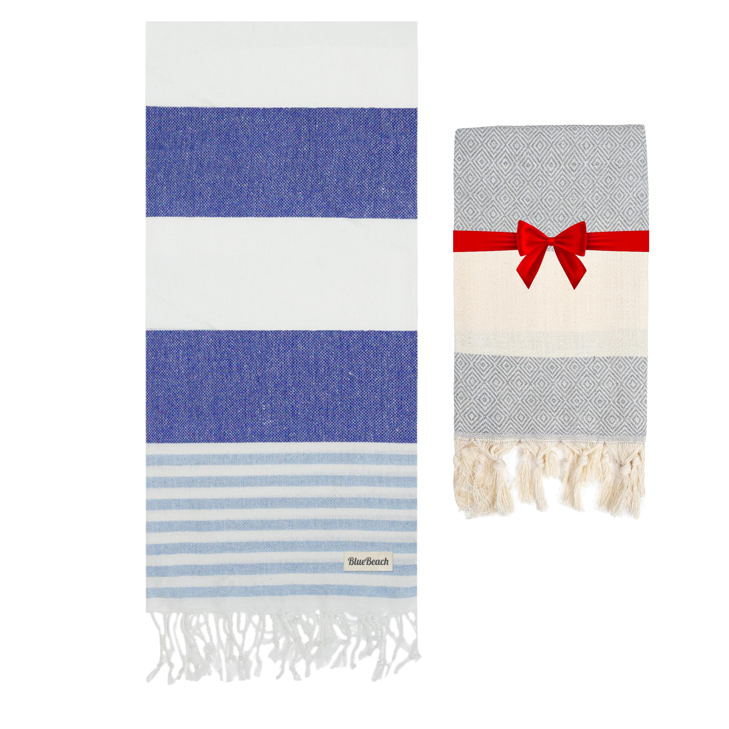 Turkish Beach Towel | Organic Cotton Sand-Free Peshtemal