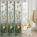 Jolof Store Stained Glass Dragonfly Shower Curtain – 72x72 Waterproof