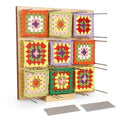 Coopay 11.4" Bamboo Crochet Blocking Board with 30 Pins for Granny Squares
