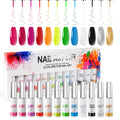 Aijimei 12-Color Nail Art Gel Liner Polish Set for Painting and Design