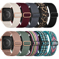 Maledan 10-Pack Elastic Nylon Sport Loop Straps for Apple Watch