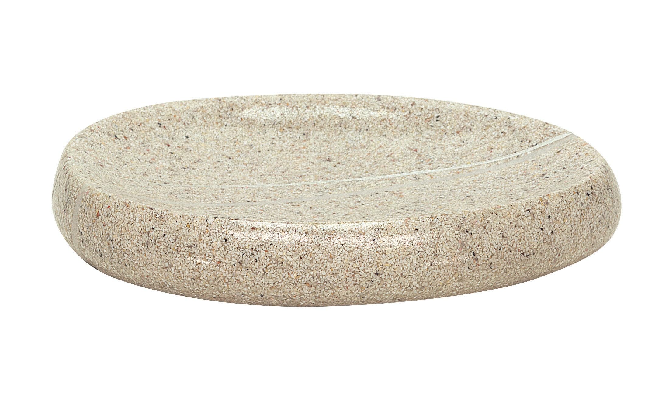 Kleine Wolke Soap Dish – Modern Polyresin Bathroom Accessory, Sand Beige