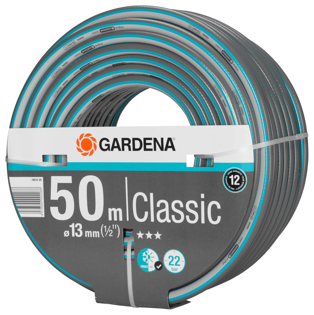 Gardena Classic Garden Hose | 13mm (1/2") 50m | UV & Frost Resistant
