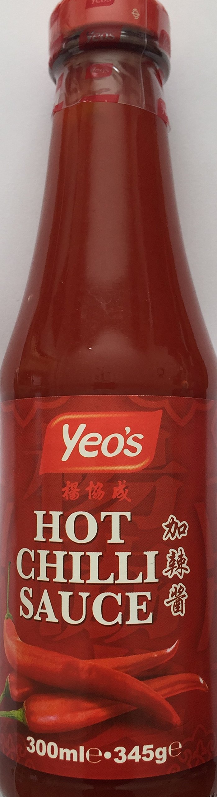 Yeo's Hot Chilli Sauce - Spicy Asian Cooking Condiment, 345g (Pack of 2)