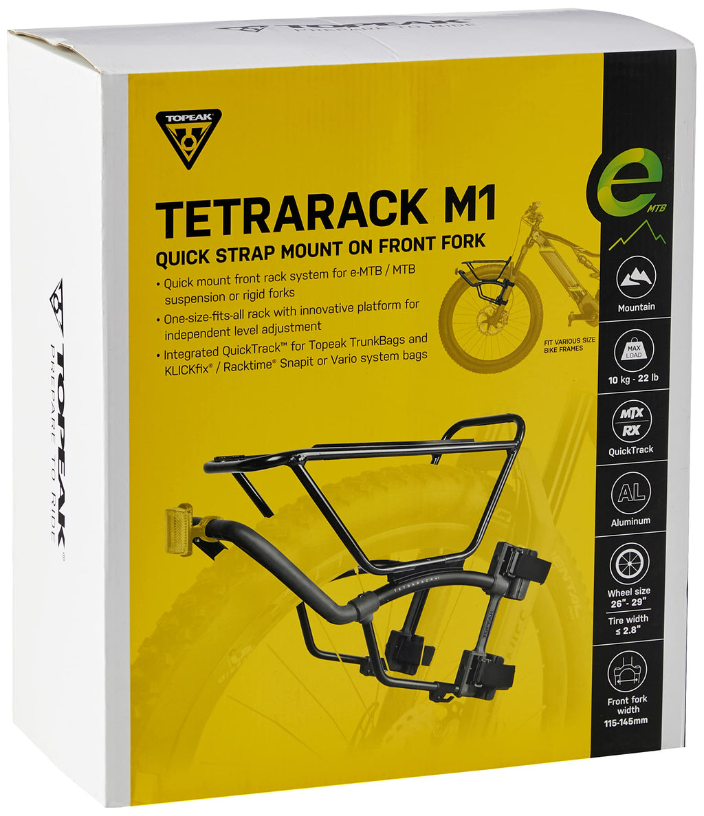 Topeak TetraRack M1 Front MTB Rack - QuickTrack System - Black