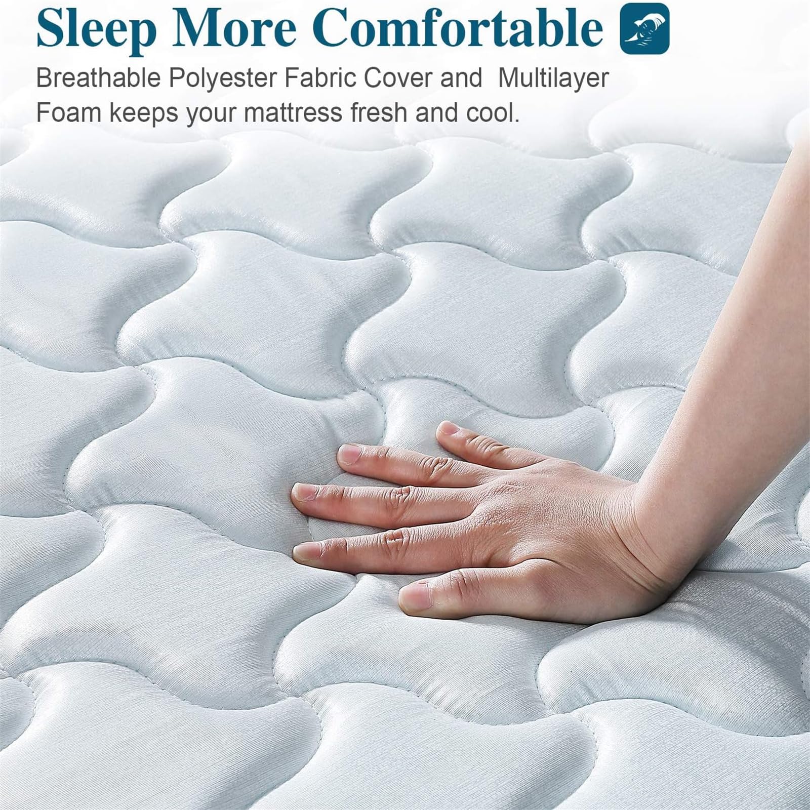 Good Nite 3FT Single Mattress | 7 Inch Memory Foam & Spring Medium Firm