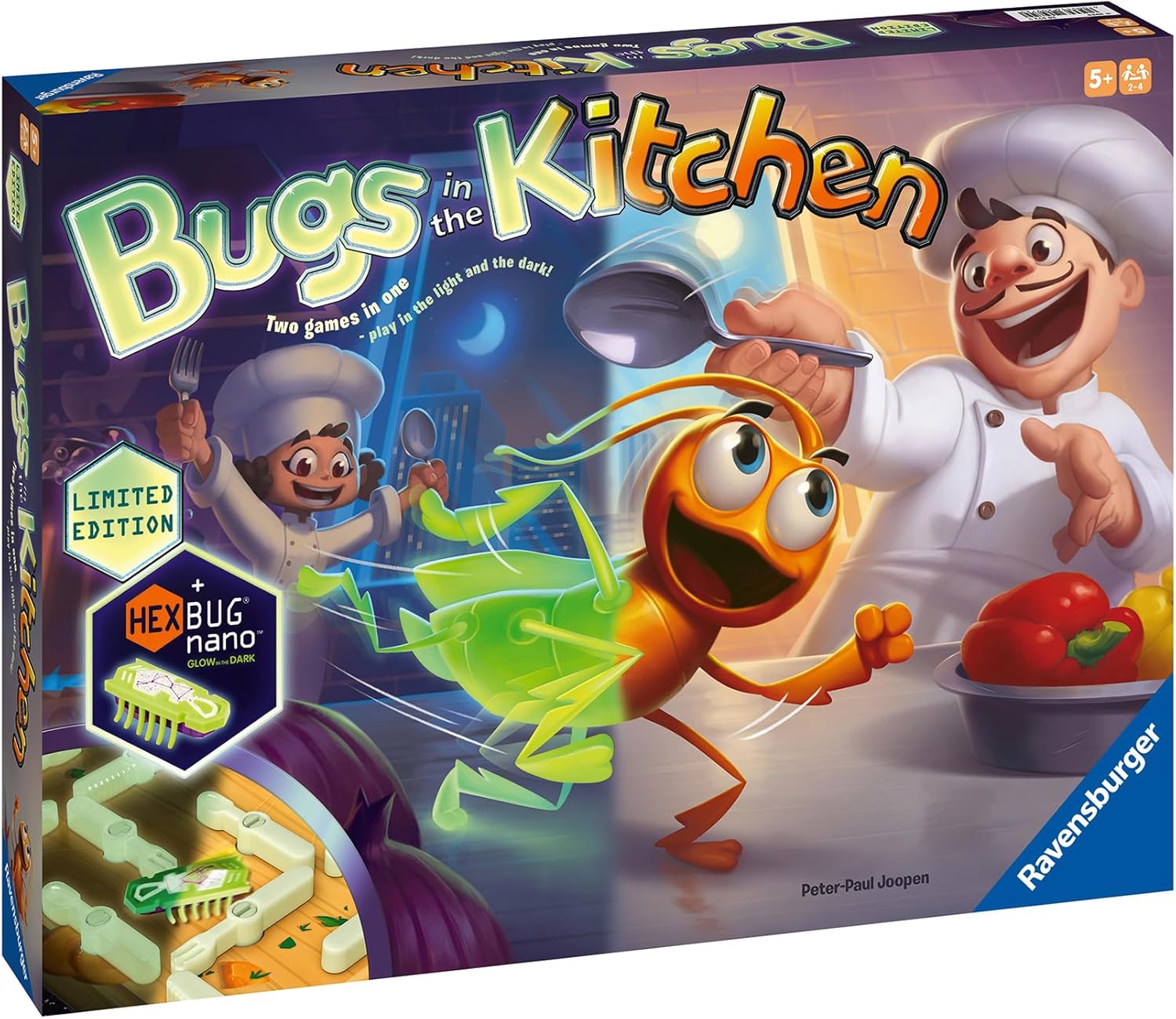 Ravensburger Bugs in the Kitchen Glow in the Dark Hexbug Board Game