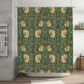 Jolof Store William Morris Floral Shower Curtain - Green Art Nouveau