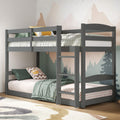 Flair Furnishings Shorty Bunk Bed – Low Wooden Kids Bed, Grey