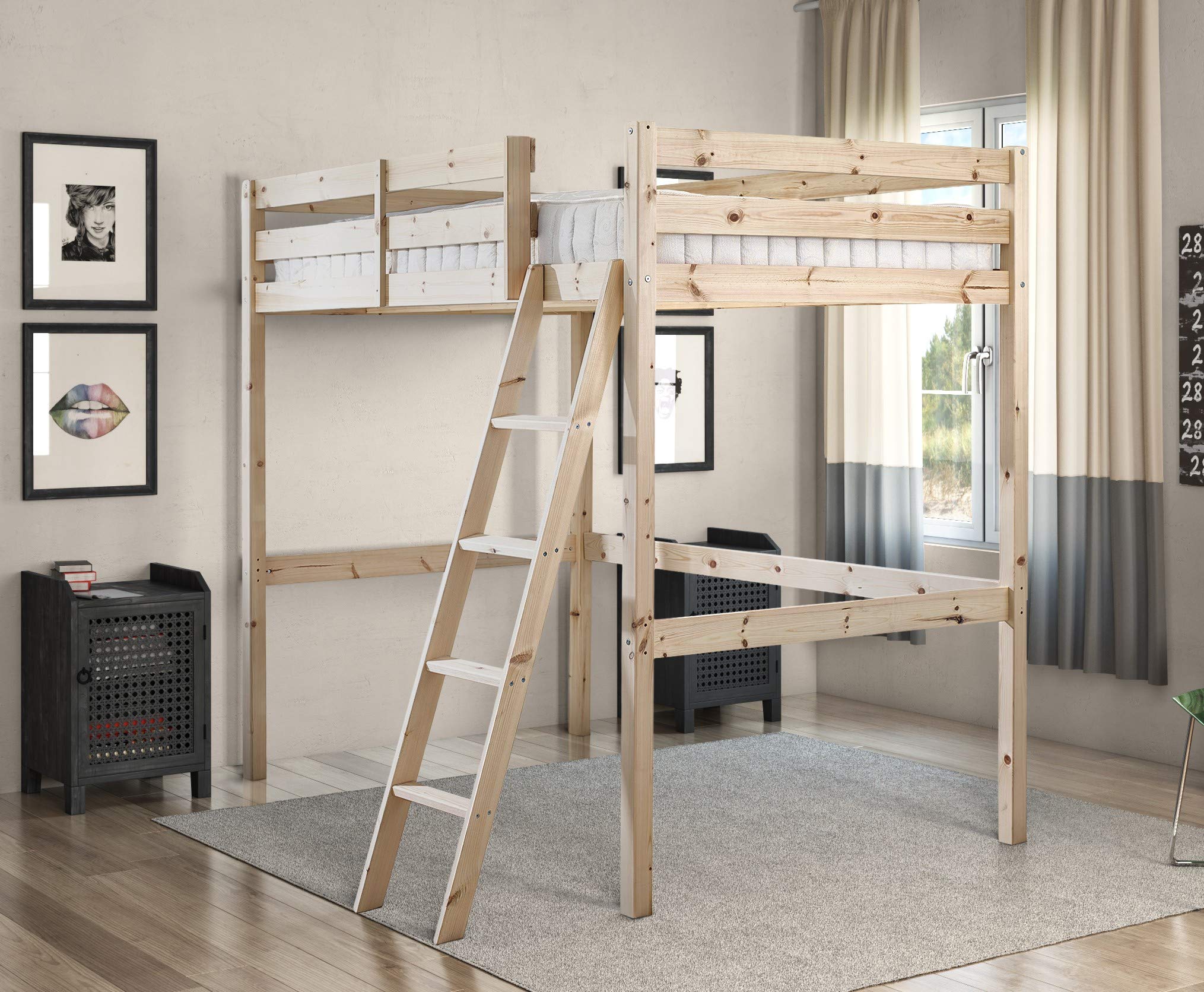 Strictly Beds & Bunks Celeste High Sleeper Loft Bed | Solid Pine 2ft 6
