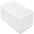 Cotton Craft Waffle Weave Kitchen Towels - 12 Pack White Cotton Dishcloths