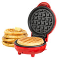 Giles & Posner Mini Waffle Maker – 550W Non-Stick Compact Iron, Red
