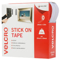 VELCRO Brand Stick On Tape | White Hook & Loop Adhesive | 20mm x 10m