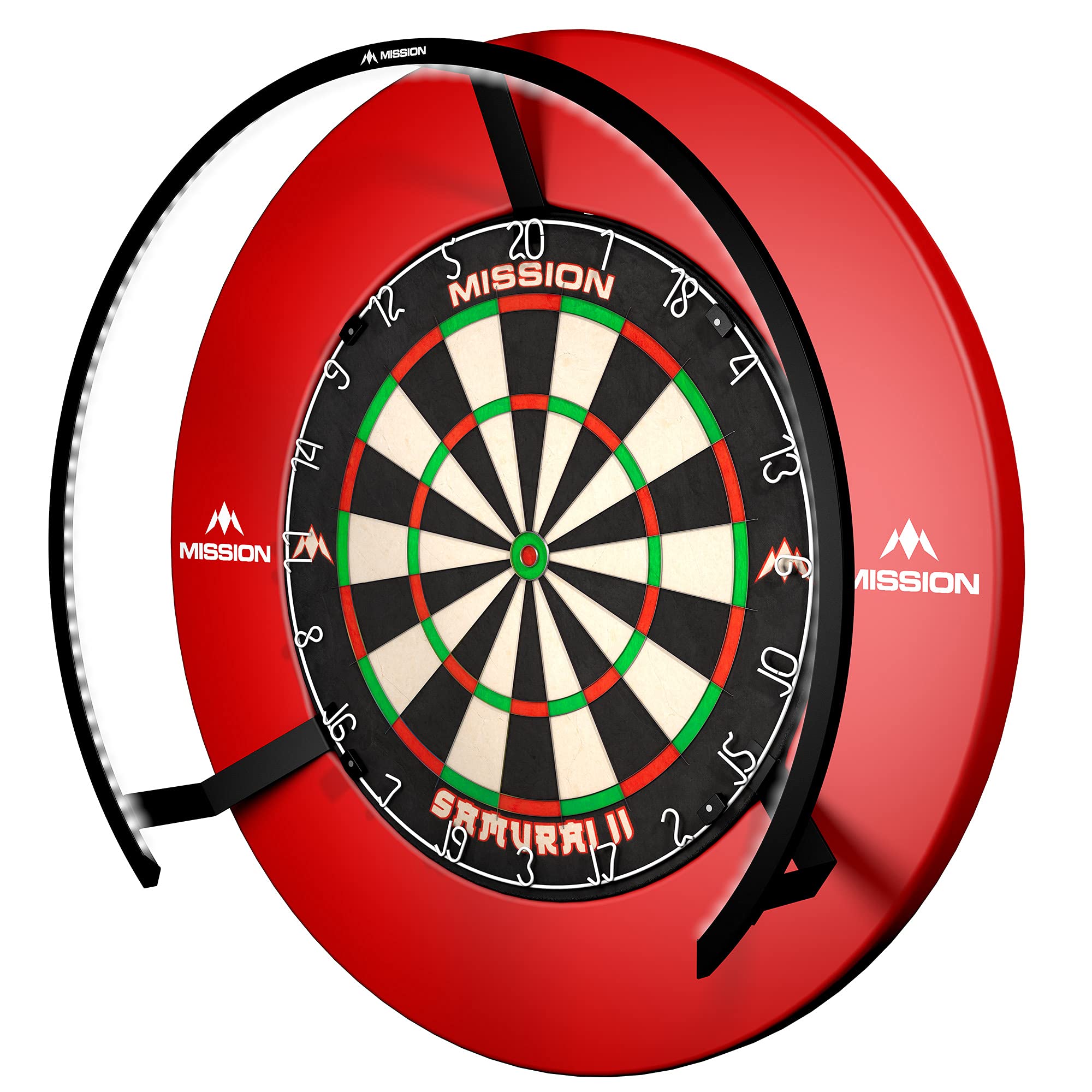 Mission Darts Torus 270 LED Dartboard Lighting System - Sand Blasted Black