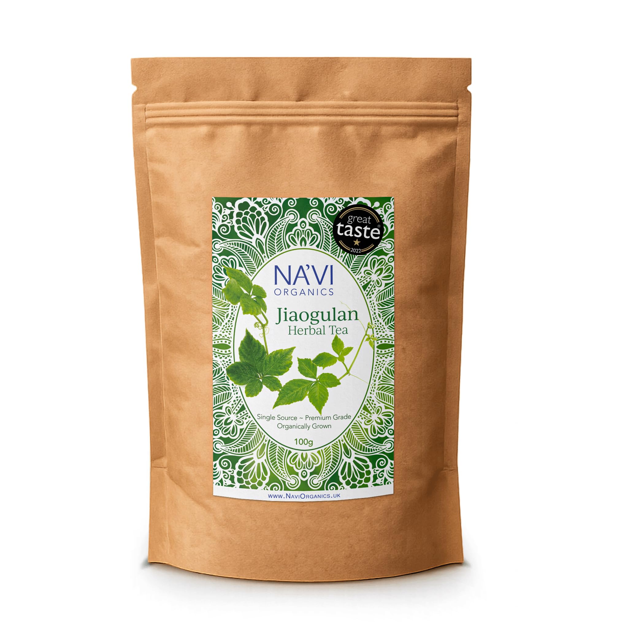 Na'vi Organics Jiaogulan Gynostemma Tea - Premium Whole Leaf, 100g