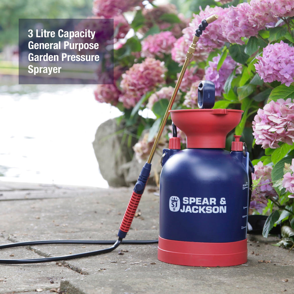 Spear & Jackson 3L Pump Action Pressure Sprayer | Garden & Car Care