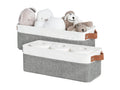 StorageWorks Narrow Storage Boxes for Shelf, Long Storage Baskets with Metal Frame, Slim Storage Boxes for Organising - image 1