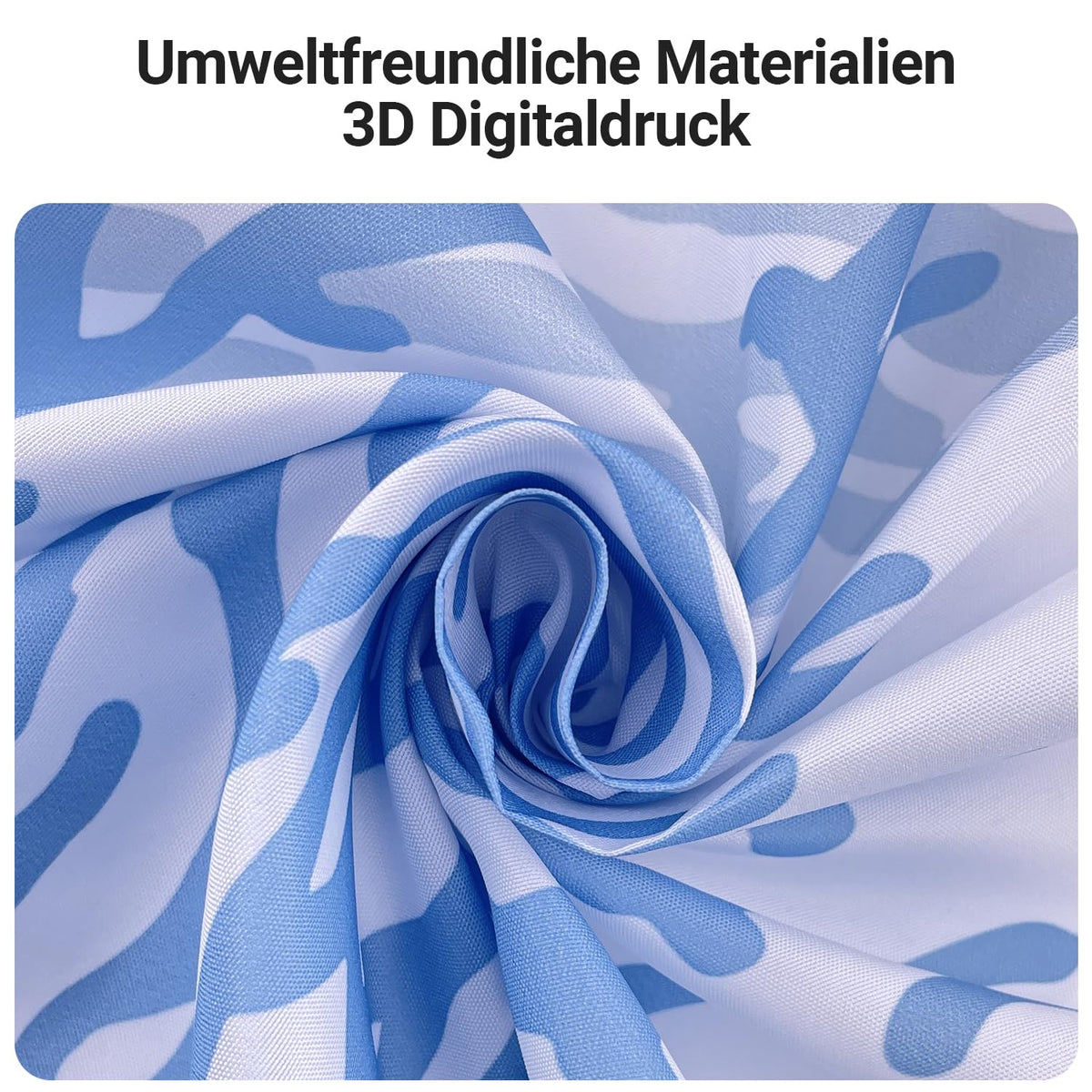 Lerores Shower Curtain 240 x 180 cm, Underwater Algae Anti-Mould Textile, Weighted Hem, Water-Repellent - image 3