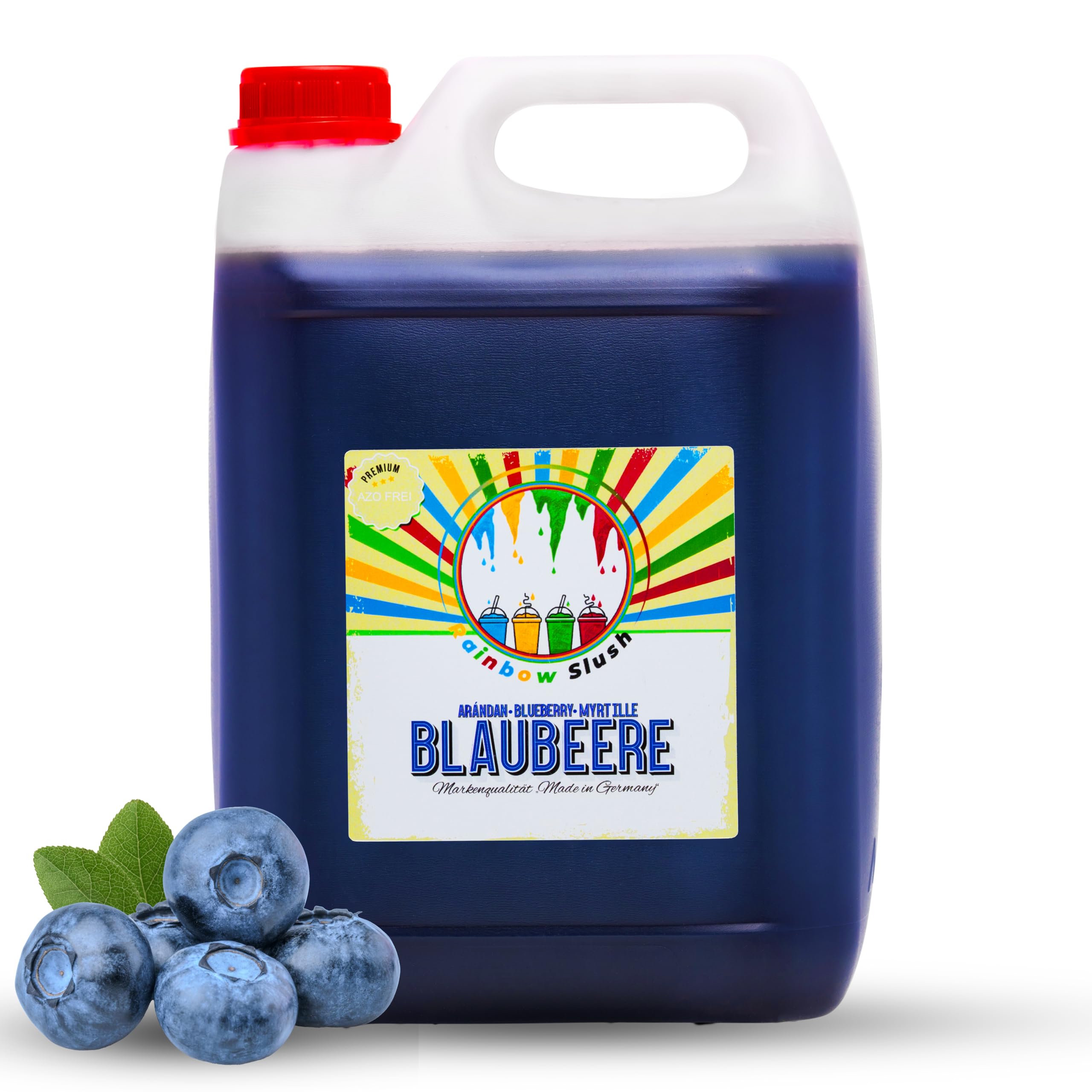 Rainbow Slush Blueberry Syrup Concentrate – 5L AZO Free Slushy Mix